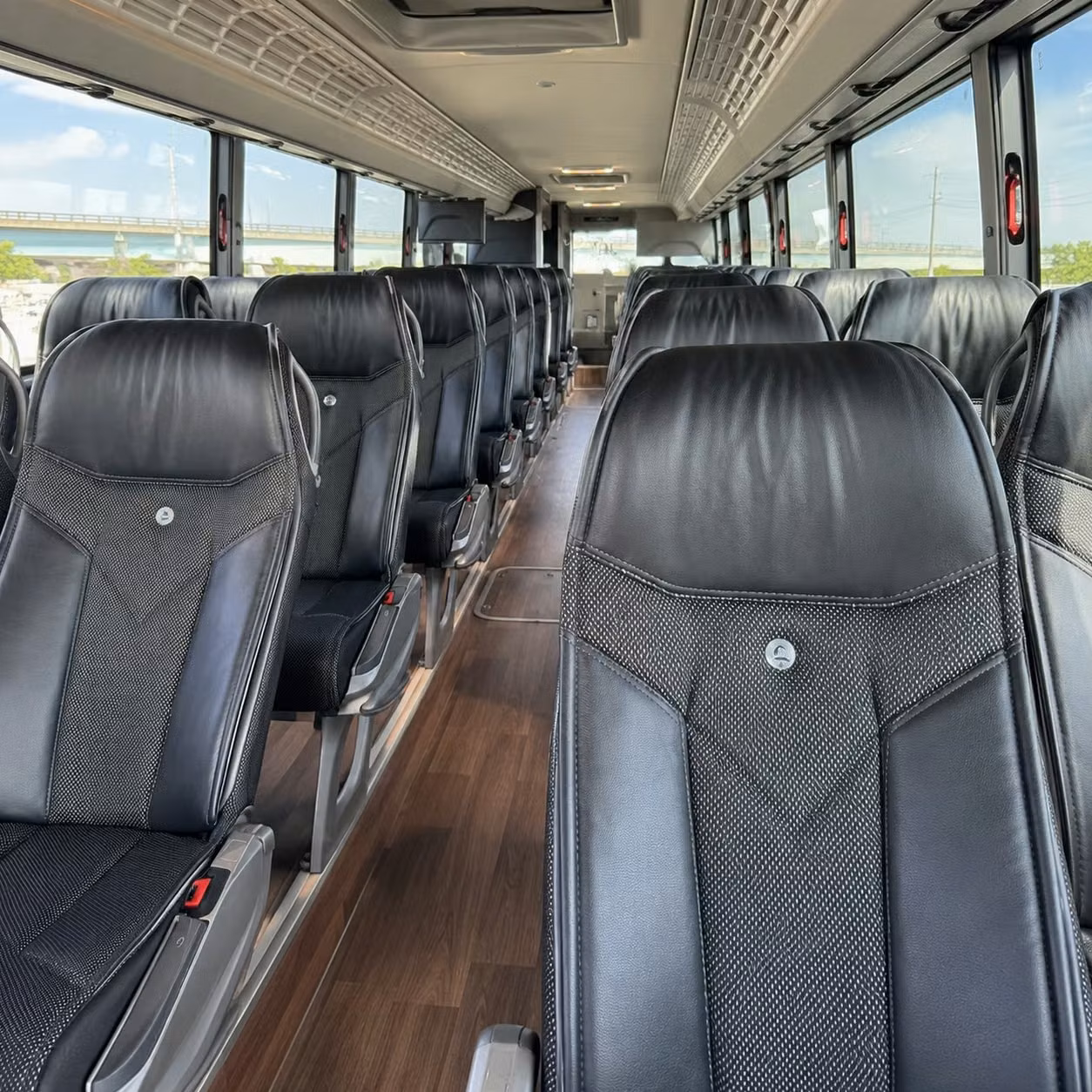 56 passenger charter bus interior