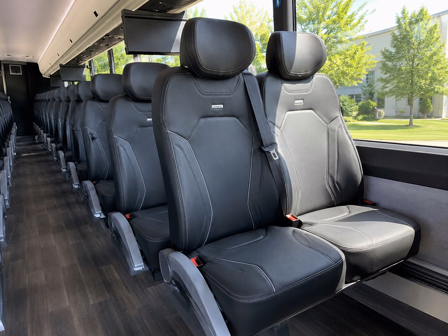 hartford charter bus rental interior